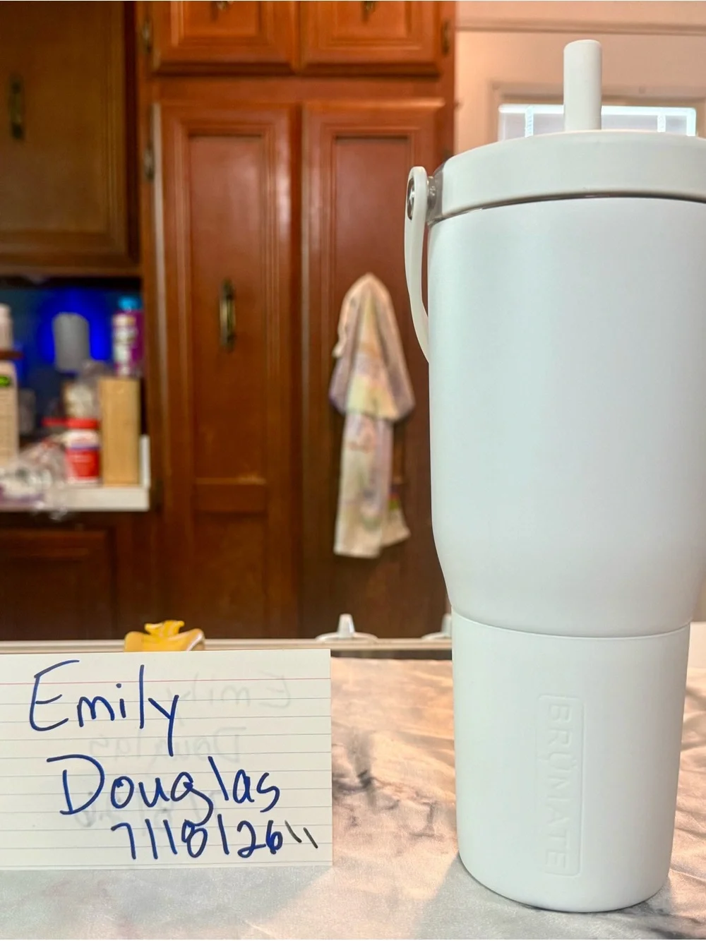 Brumate RESA 35 oz Insulated Tumbler with Straw in Corporate White (HTF)